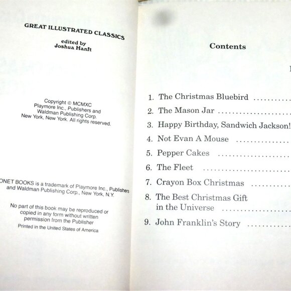 1990 Great Illustrated Classic Children's CHRISTMAS Library BOOK SET Stories - Picture 7 of 9